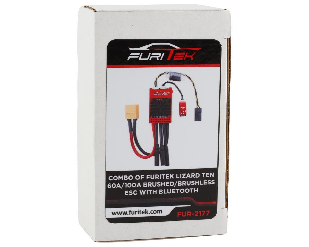FTK-FUR-2177 Furitek Lizard Ten 60A Brushed/Brushless 1/10 ESC Combo w/Bluetooth Module