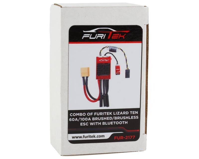 FTK-FUR-2177 Furitek Lizard Ten 60A Brushed/Brushless 1/10 ESC Combo w/Bluetooth Module