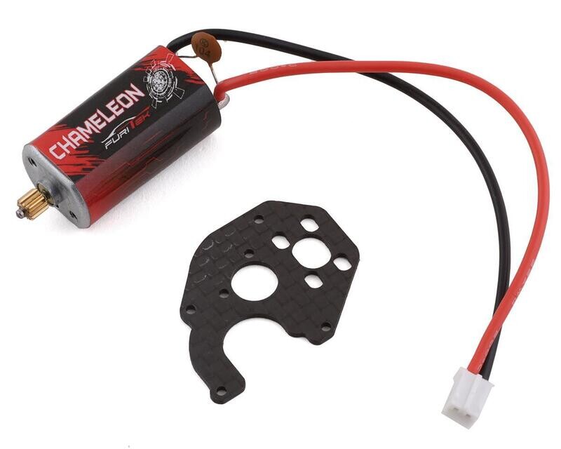 FTK-FUR-2076  Furitek SCX24 Chameleon Brushed Motor w/Motor Mount &amp; Pinion (80T)