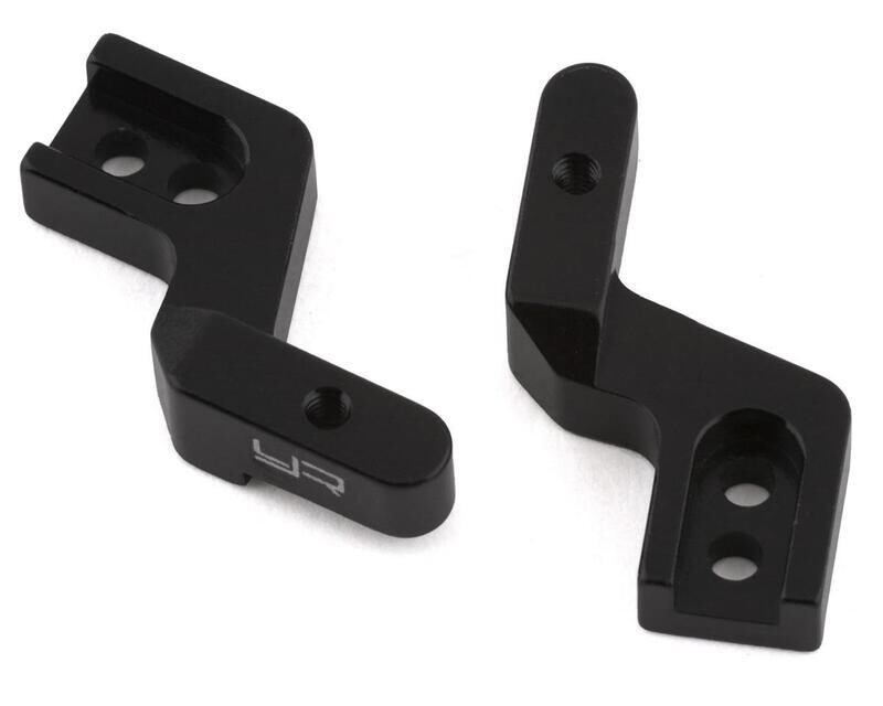 YEA-AXSC-072  Yeah Racing Axial SCX24 Jeep Aluminum Front Bumper Mounts (Black) (2)