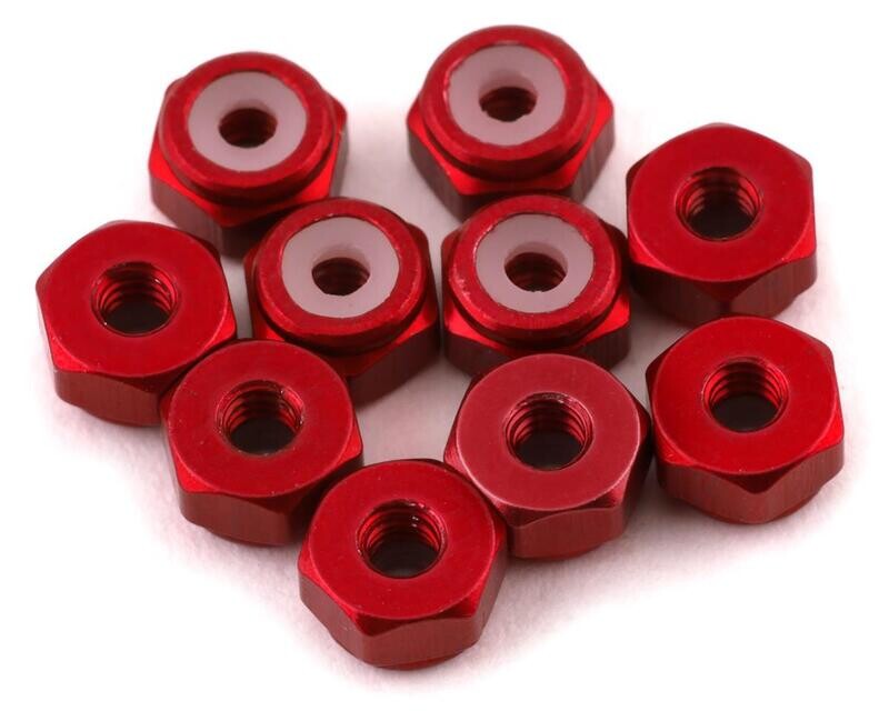 YEA-YA-0565RD Yeah Racing 2mm Aluminum Lock Nut (Red) (10)
