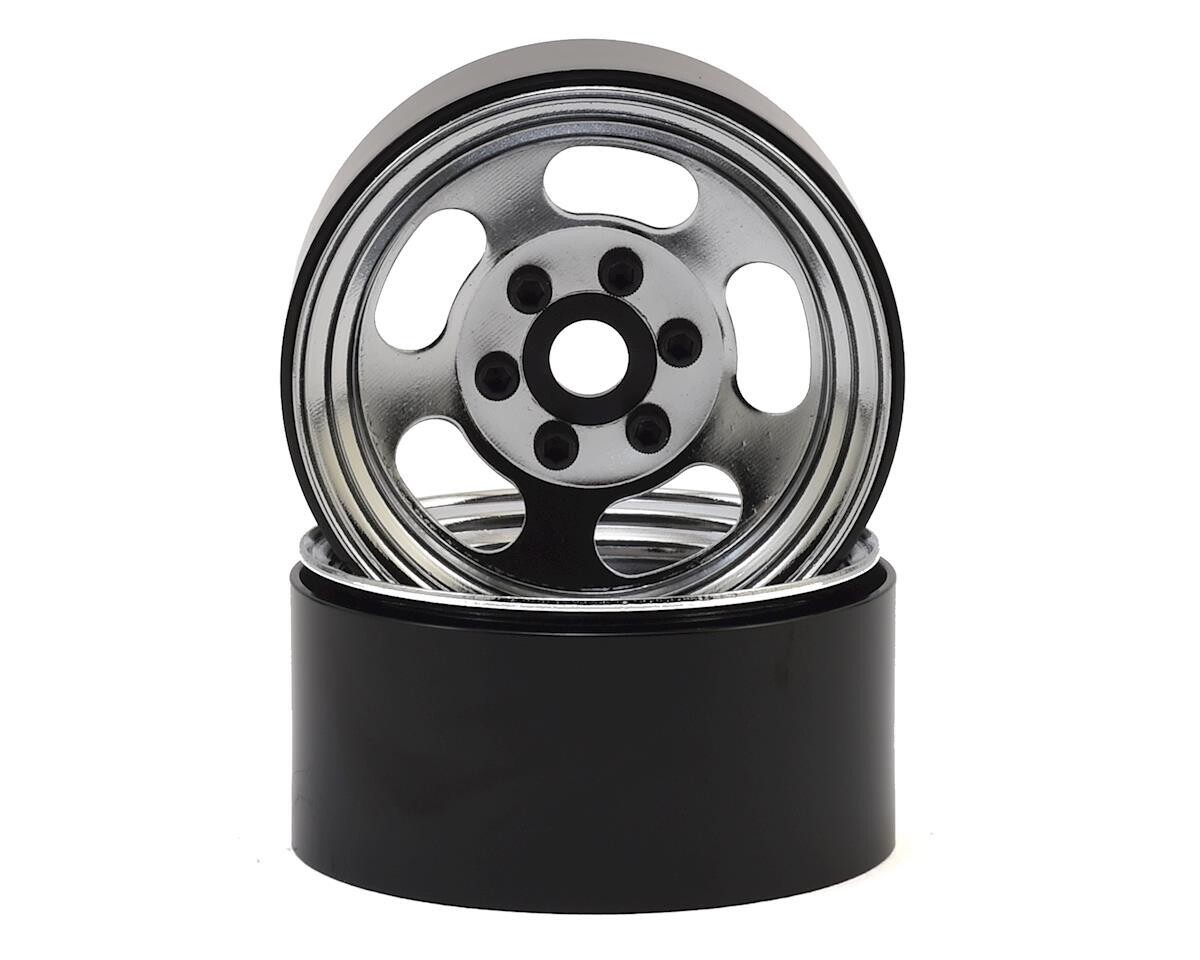 SSD00276 SSD RC Slot 1.9&quot; Steel Beadlock Wheels (Chrome)