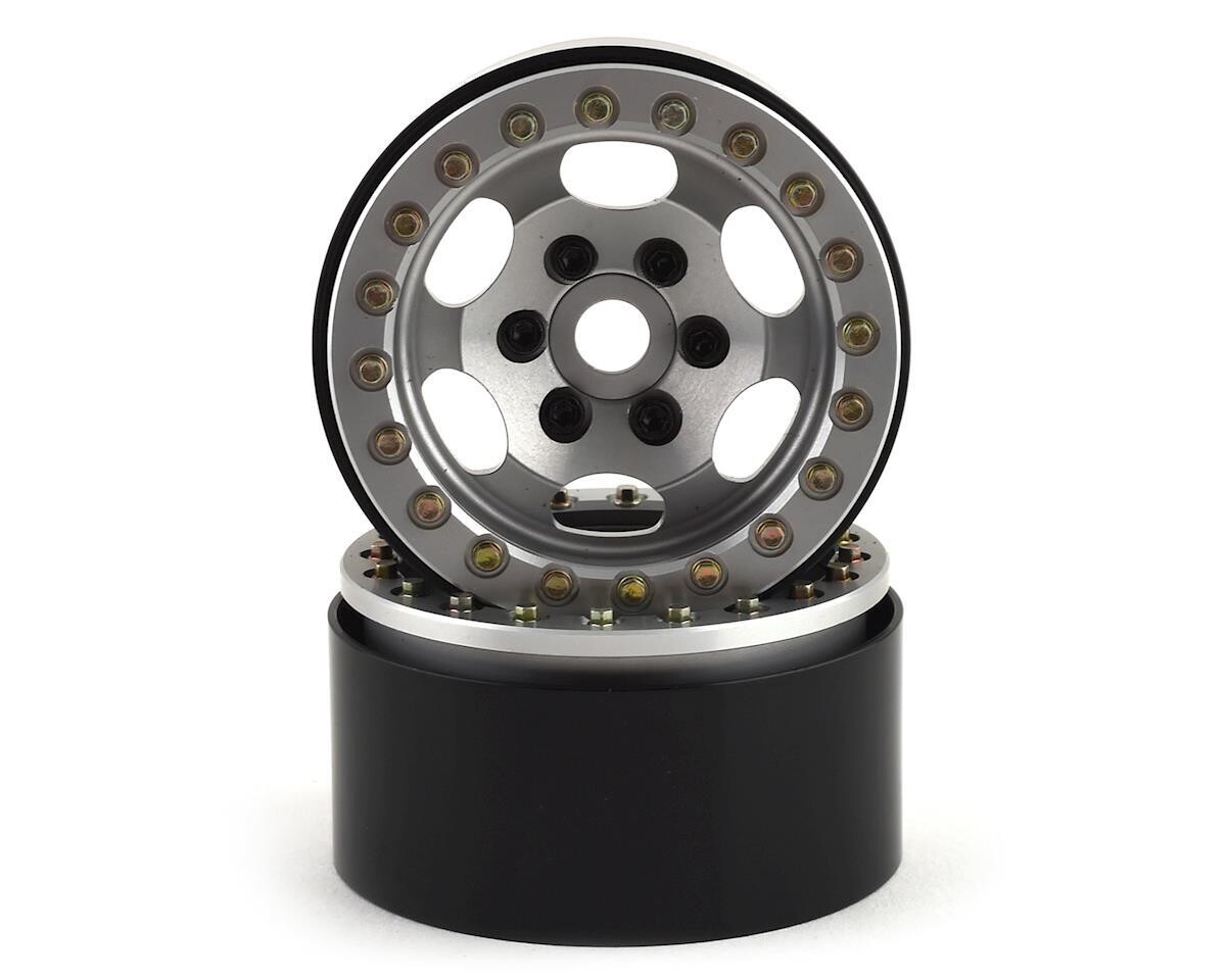SSD00324 SSD RC 1.9&quot; Rugged Beadlock Wheels (Silver) (2)