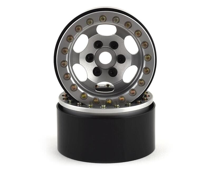 SSD00324 SSD RC 1.9&quot; Rugged Beadlock Wheels (Silver) (2)