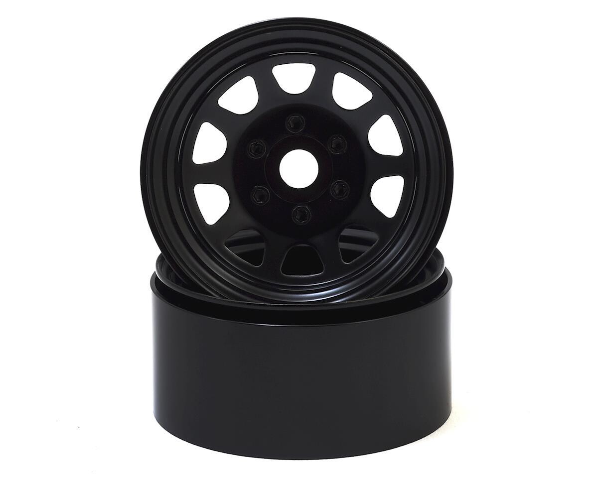 SSD00280 SSD RC Stock 1.9&quot; Steel Beadlock Wheels (Black)