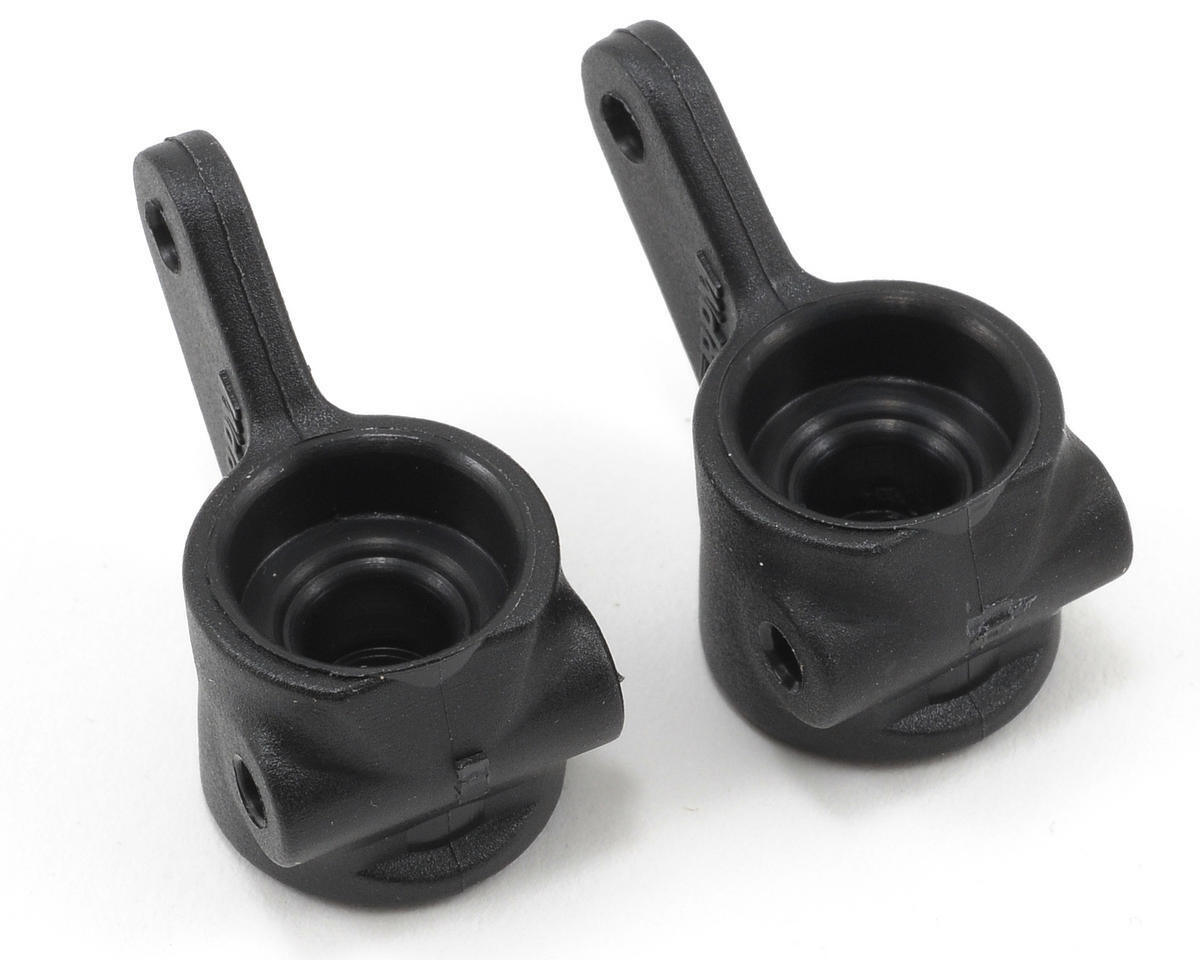 RPM80372 RPM Front Bearing Carrier Set (Black) (2) (Slash, Bandit, Rustler, Stampede)