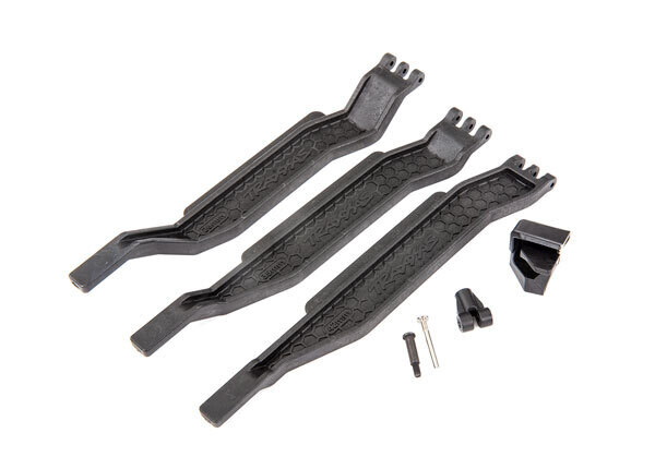 6726x Battery hold-down (3)/ battery clip/ hold-down post/ screw pin/ pivot post screw (fits #6723R chassis with 162mm long battery compartment)
