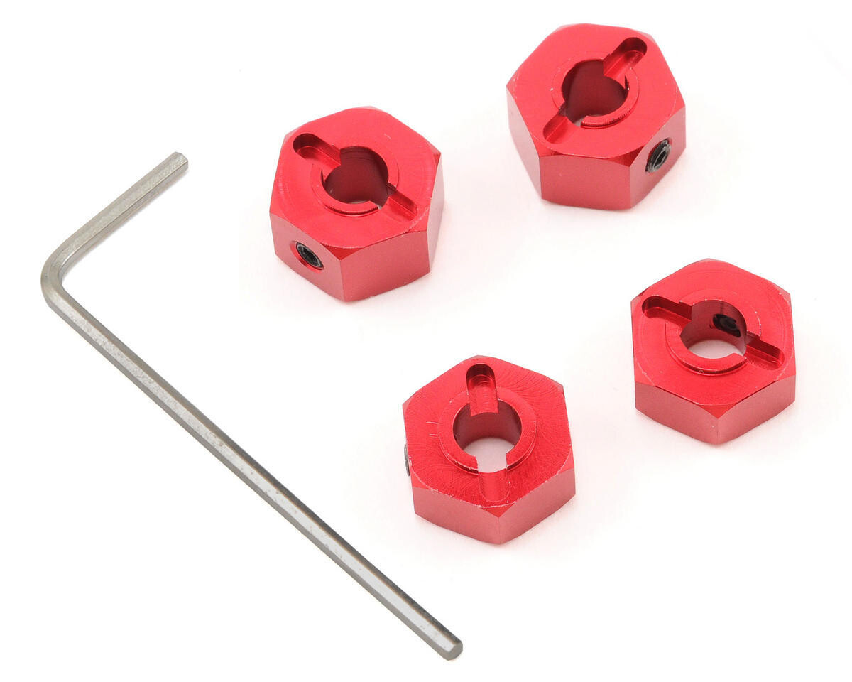 SPTST3654-12R  Traxxas 2WD 12mm Aluminum &quot;Lock Pin Style&quot; Wheel Hex Set (Red) (4)