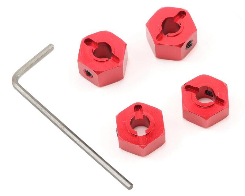 SPTST3654-12R  Traxxas 2WD 12mm Aluminum &quot;Lock Pin Style&quot; Wheel Hex Set (Red) (4)