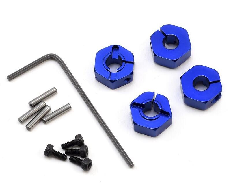 HRASLF1006  Hot Racing Traxxas Slash 4x4 Aluminum Locking 12mm Wheel Hex Kit (Blue)