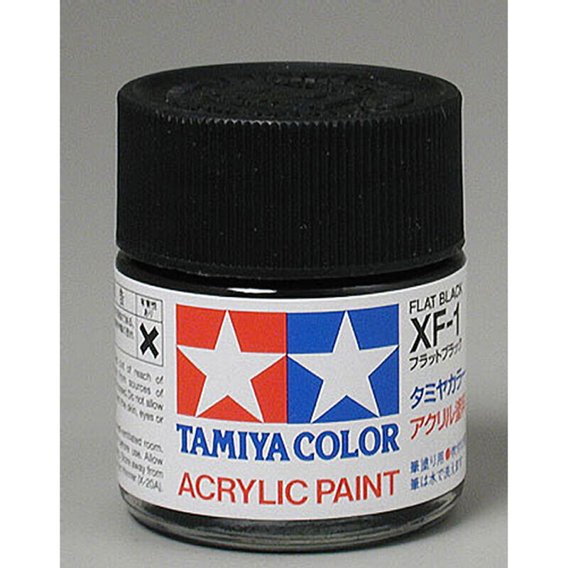 TAM81301 Tamiya XF-1 Flat Black Acrylic Paint (23ml)