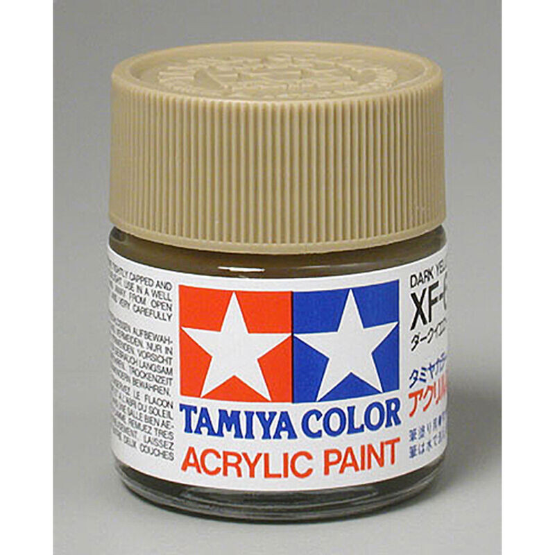 TAM81360 Tamiya XF-60 Flat Dark Yellow Acrylic Paint (23ml)