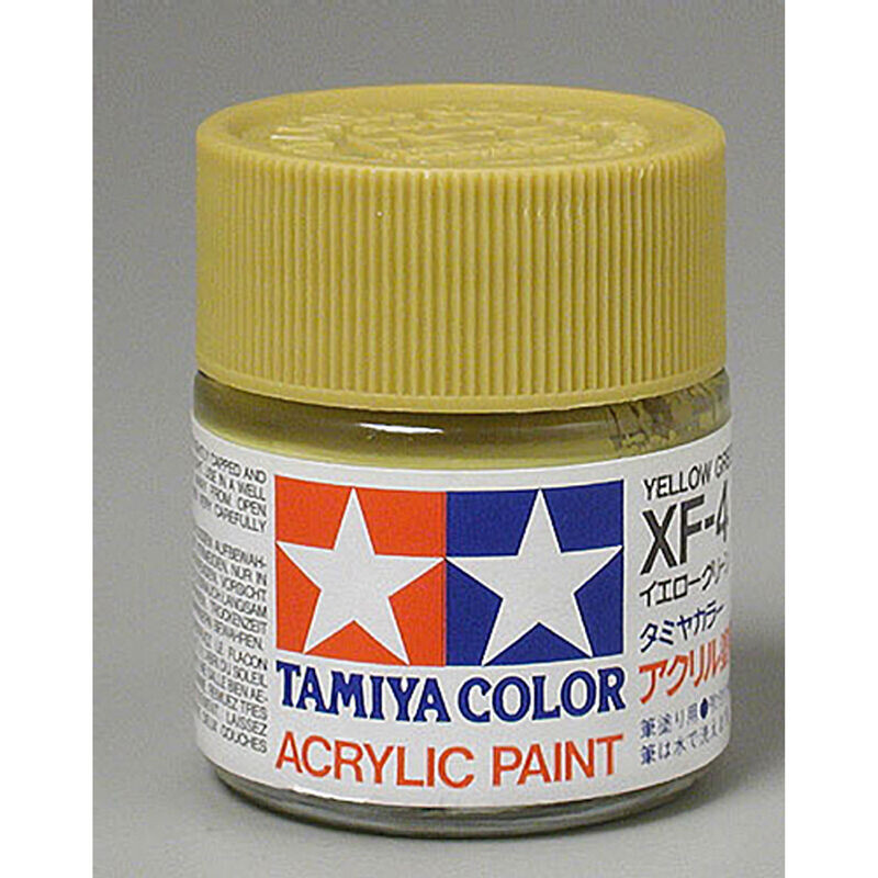 TAM81304 Tamiya XF-4 Flat Yellow Green Acrylic Paint (23ml)