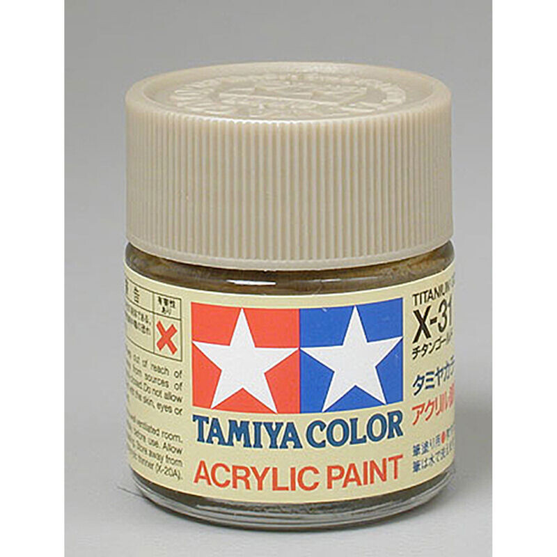 TAM81031 Tamiya X-31 Titanium Gold Mini Acrylic Paint (23ml)