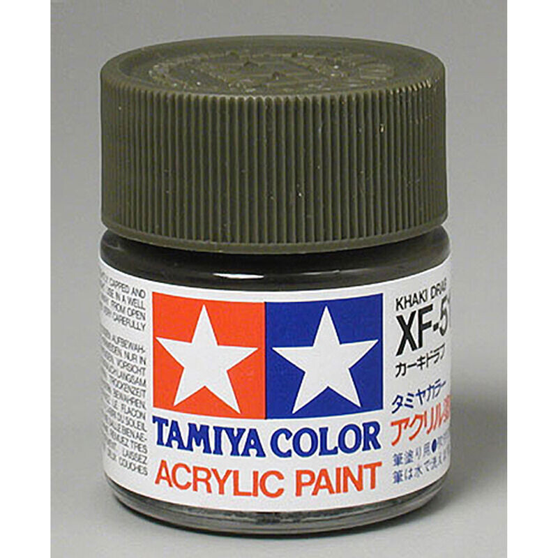 TAM81351 Tamiya XF-51 Flat Khaki Drab Acrylic Paint (23ml)