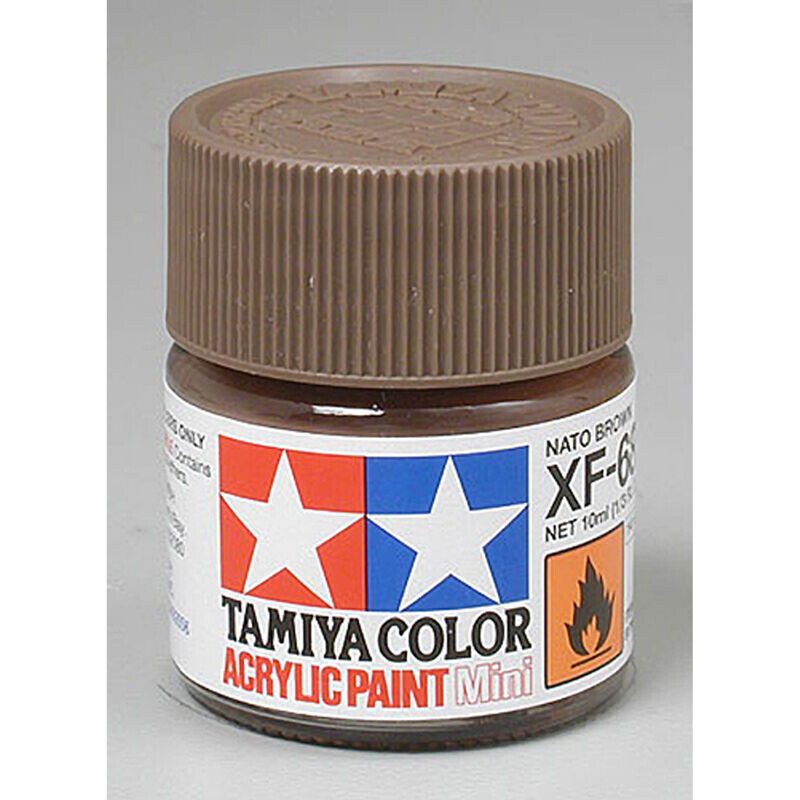 TAM81768 Tamiya XF-68 Flat Nato Brown Acrylic Paint (10ml)