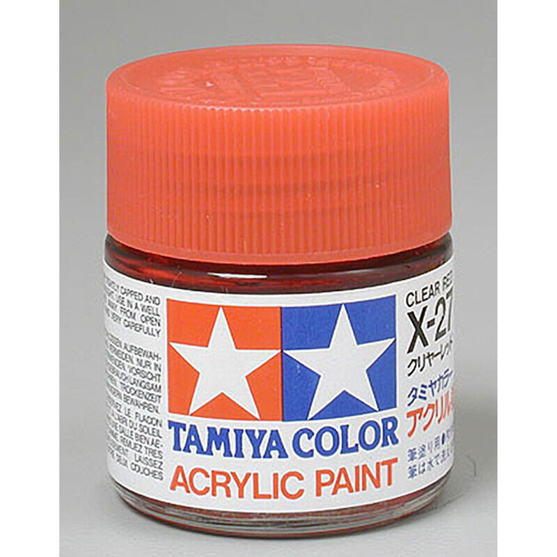 TAM81027 Tamiya X-27 Clear Red Gloss Finish Acrylic Paint (23ml)