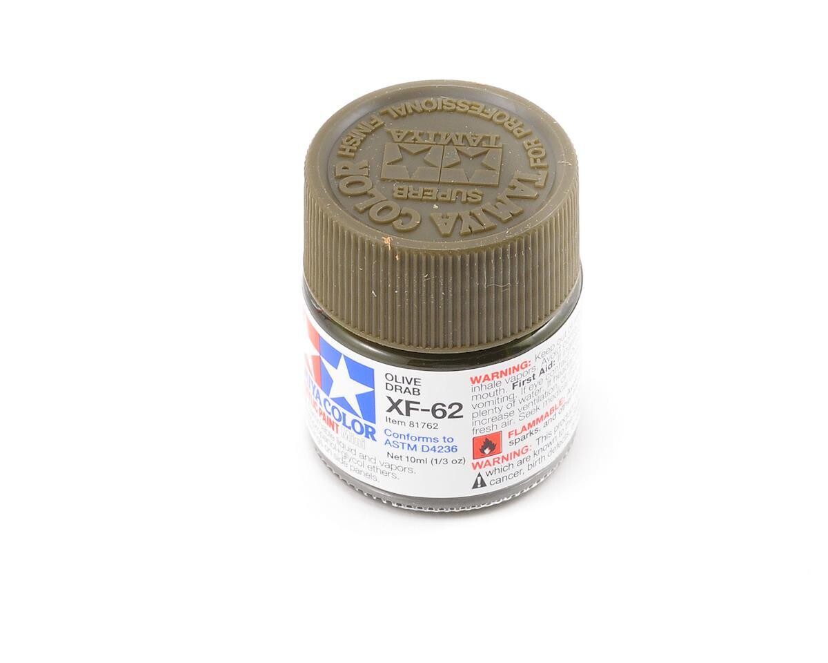 TAM81762  Tamiya XF-62 Flat Olive Drab Acrylic Paint (10ml)