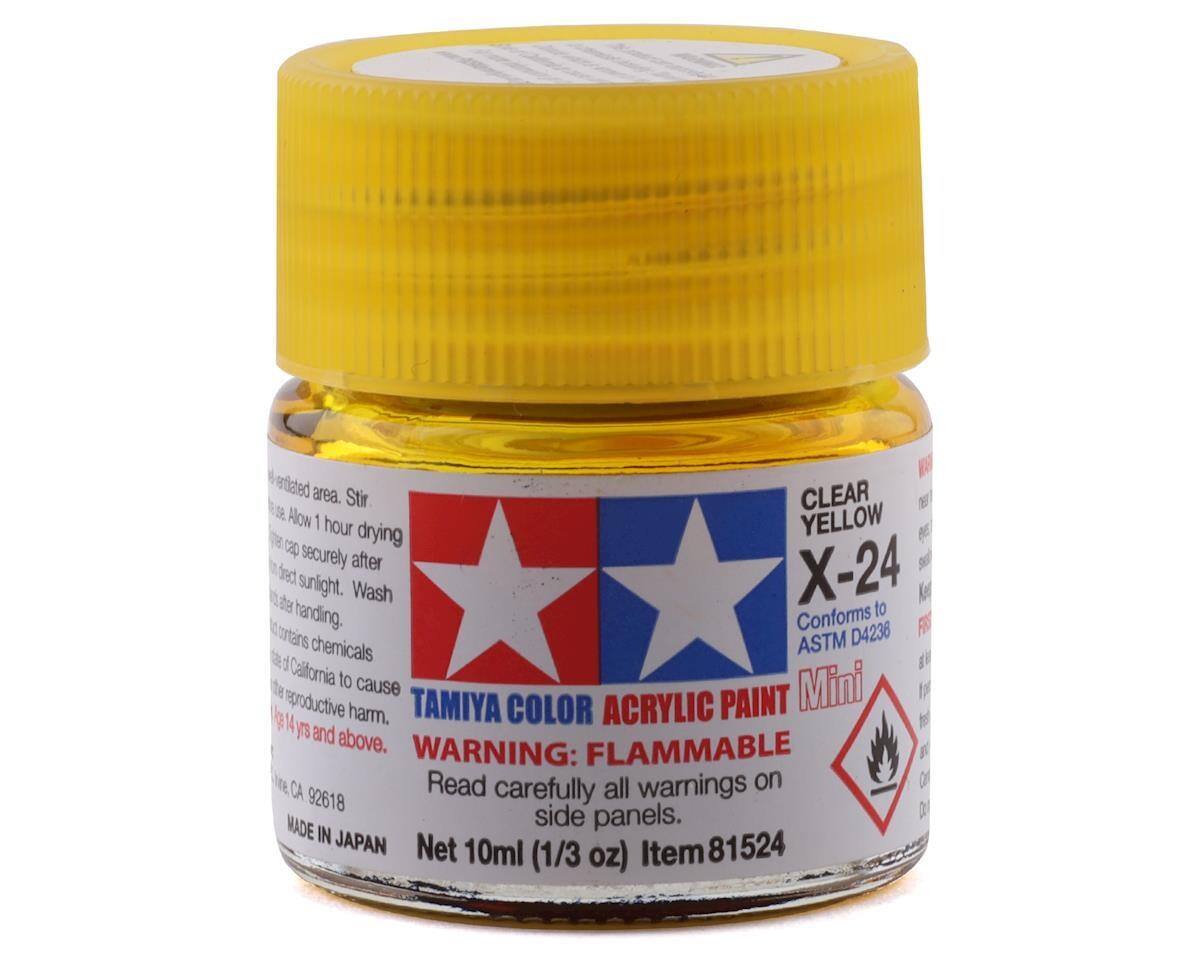 TAM81524  Tamiya X-24 Clear Yellow Acrylic Paint (10ml)