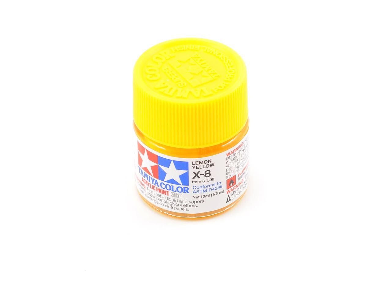 TAM81508  Tamiya X-8 Lemon Yellow Acrylic Paint (10ml)