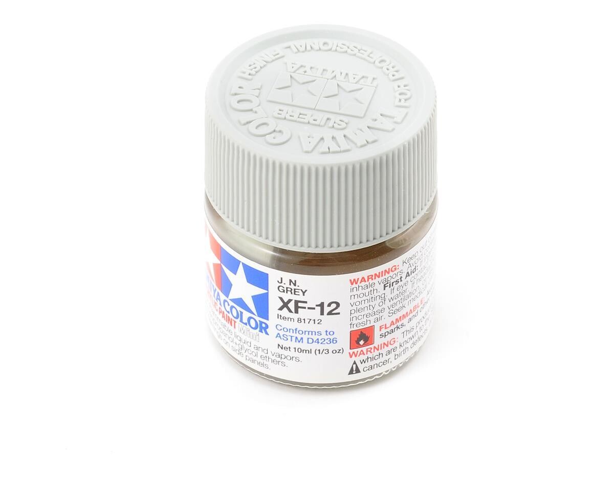 TAM81712  Tamiya XF-12 J.N. Flat Gray Acrylic Paint (10ml)