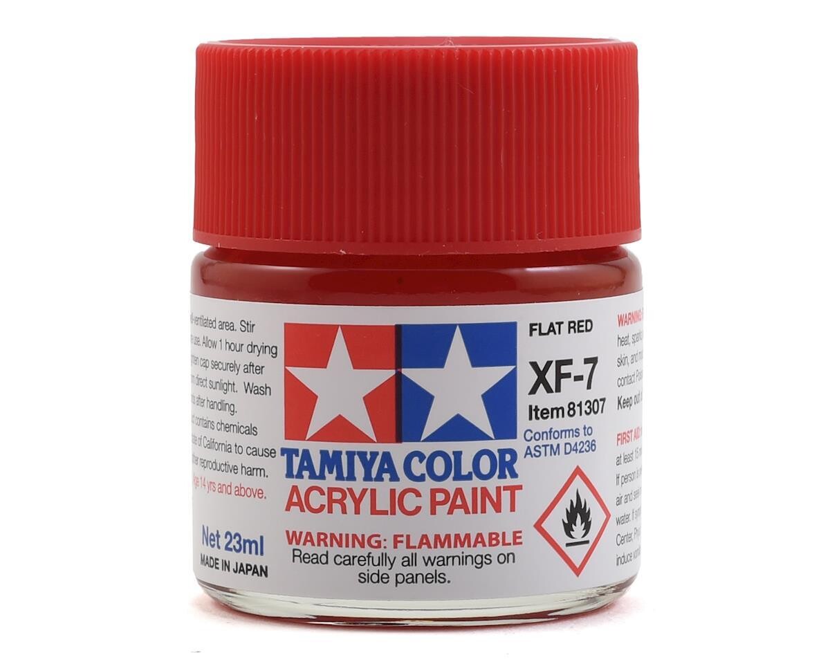 TAM81307 Tamiya XF-7 Flat Red Acrylic Paint (23ml)