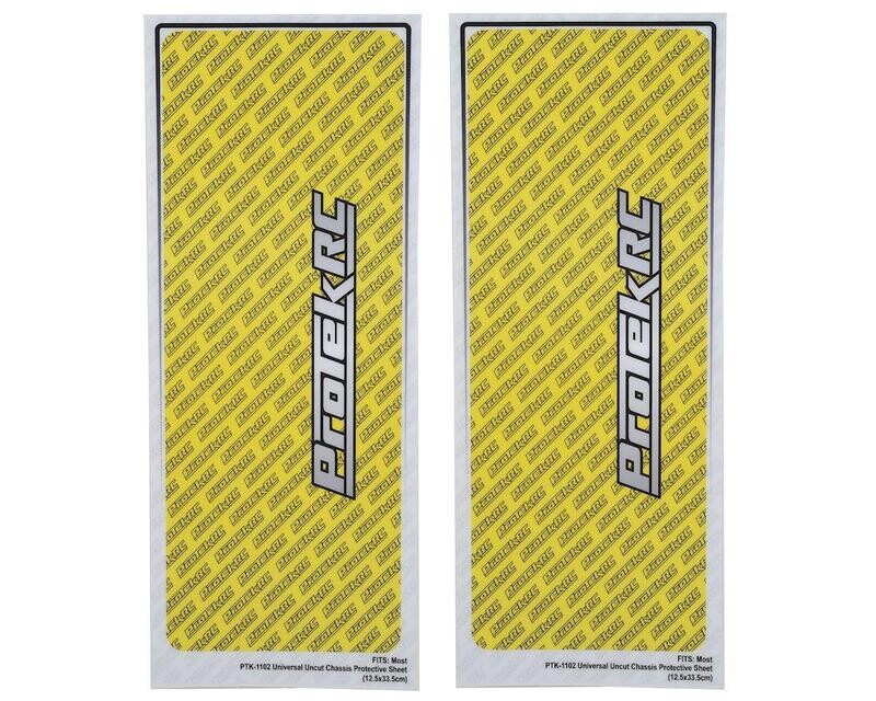 PTK-1102-YLW ProTek RC Universal Chassis Protective Sheet (Yellow) (2) (12.5x33.5cm)