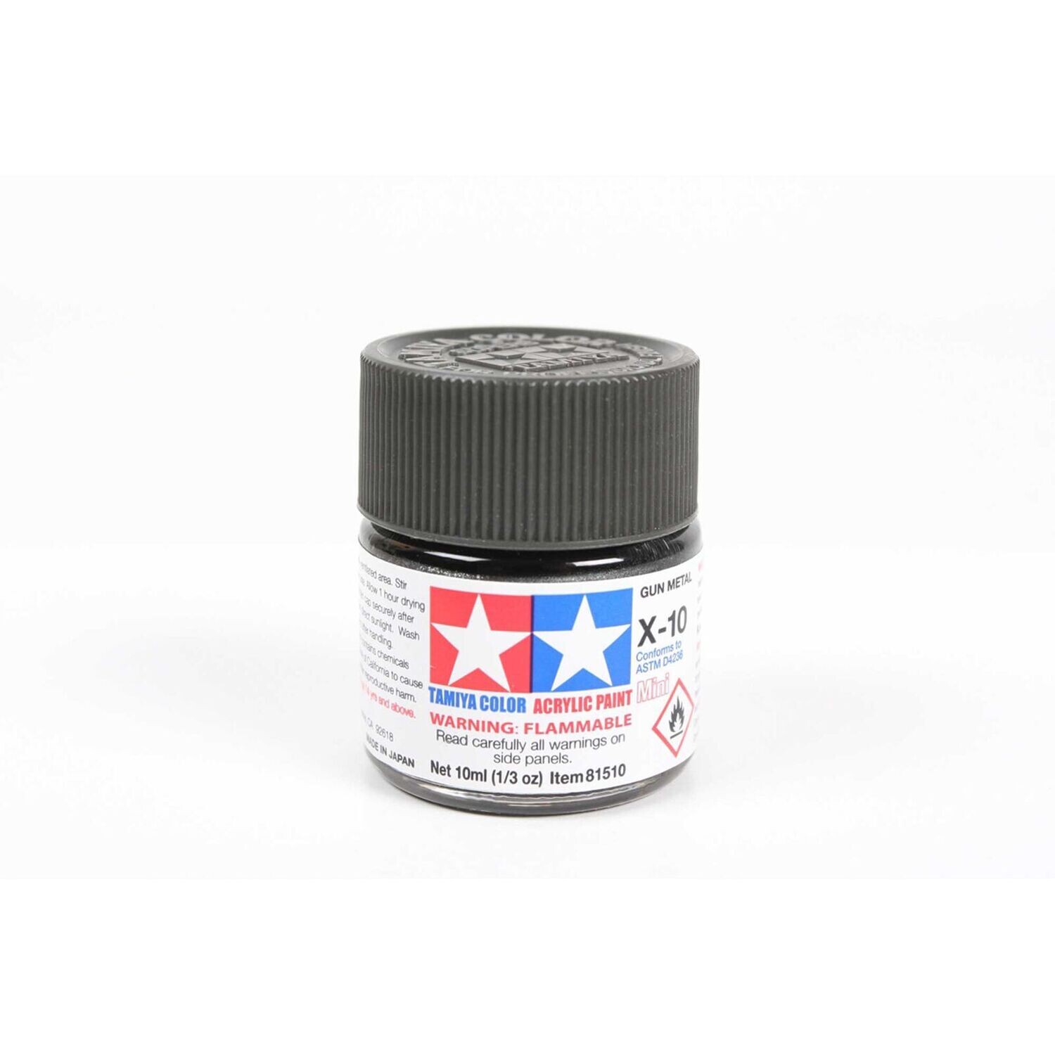 TAM81510 Tamiya X-10 Gun Metal Acrylic Paint (10ml)