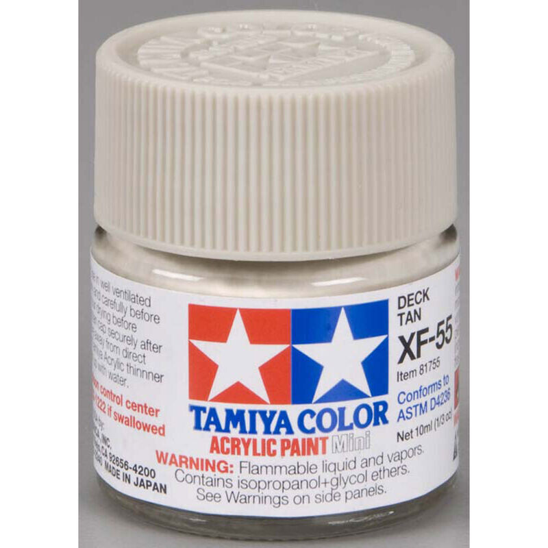 TAM81755   Tamiya XF-55 Flat Deck Tan Acrylic Paint (10ml)