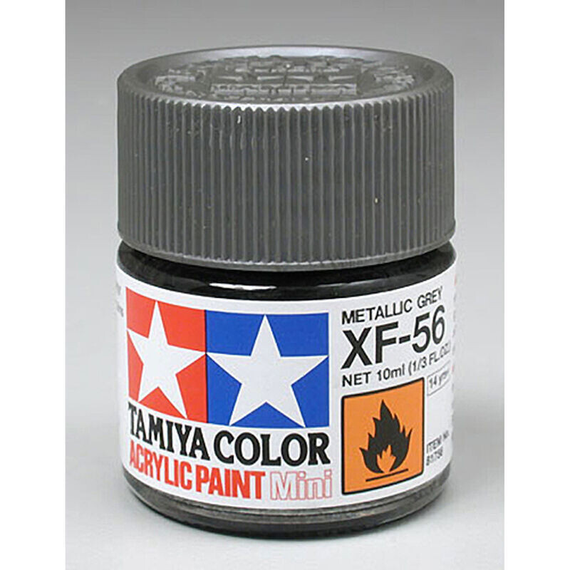 TAM81756   Tamiya XF-56 Flat Metallic Grey Acrylic Paint (10ml)
