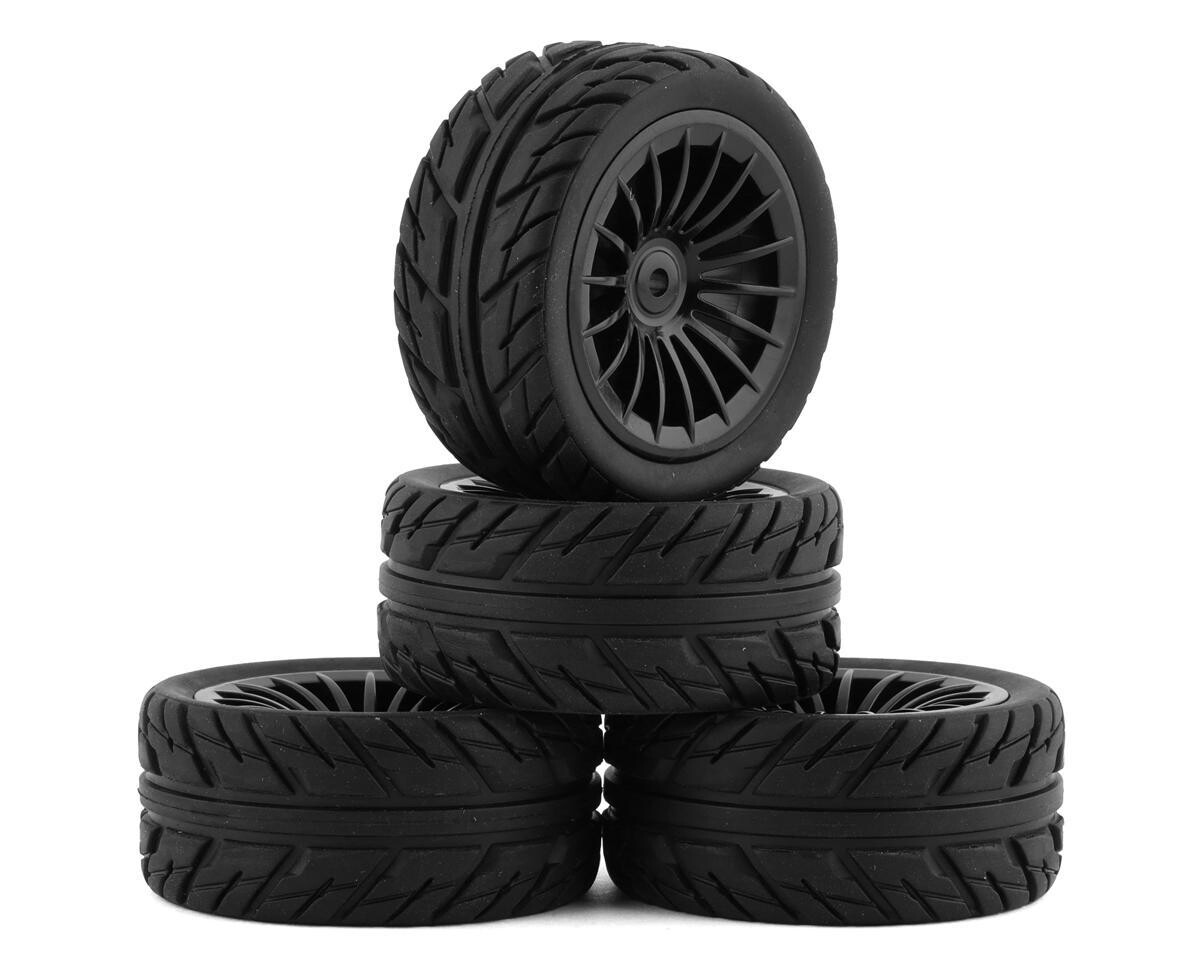 UDI1604-005A UDI RC 1/16 Pre-Mounted Treaded Tires (4) (Amphicyon/Hatchback)