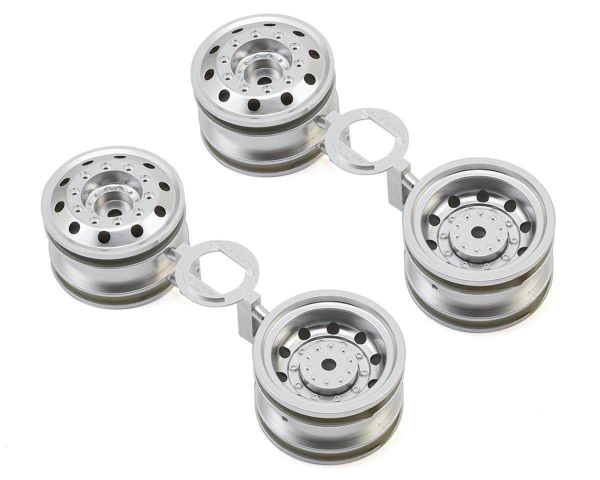 TAM51588 Tamiya TT-01 Type-E Racing Truck Wheels (Matte Chrome) (4) w/12mm Hex