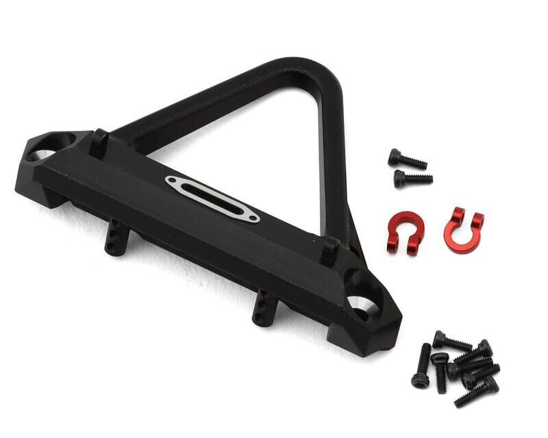 TLHTSCX24-114 Treal Hobby Axial SCX24 Aluminum Stinger Front Bumper w/Shackle (Black) (Gladiator)
