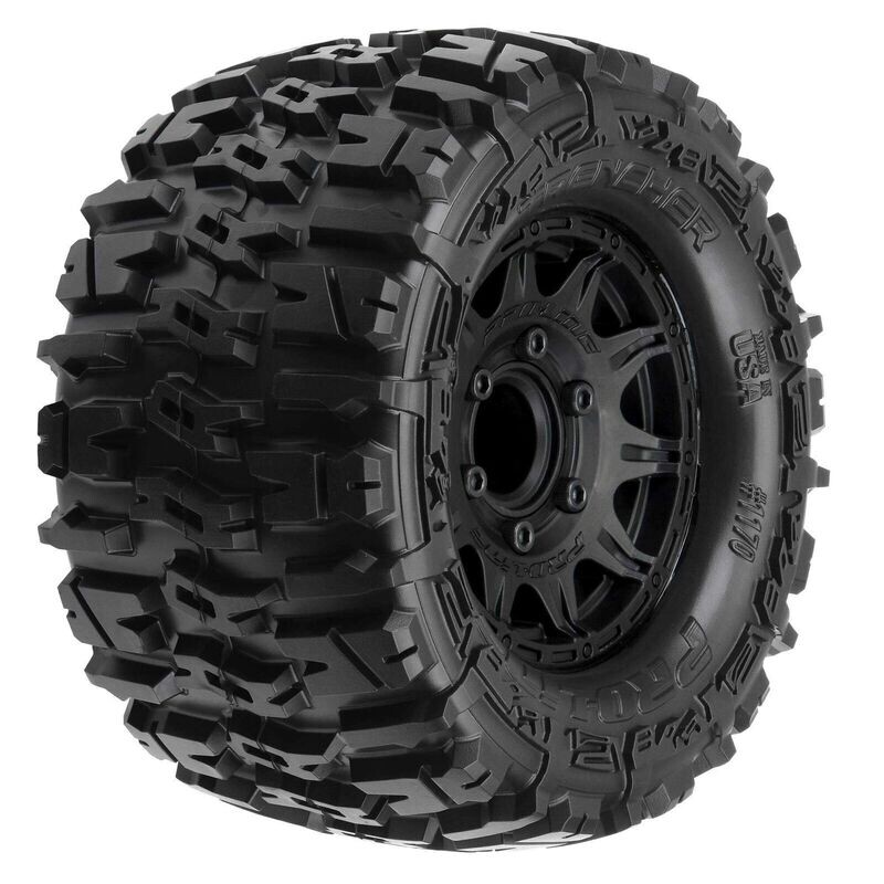 PRO117010 1/10 Trencher F/R 2.8&quot; MT Tires Mounted 12mm/14mm Black Raid (2)