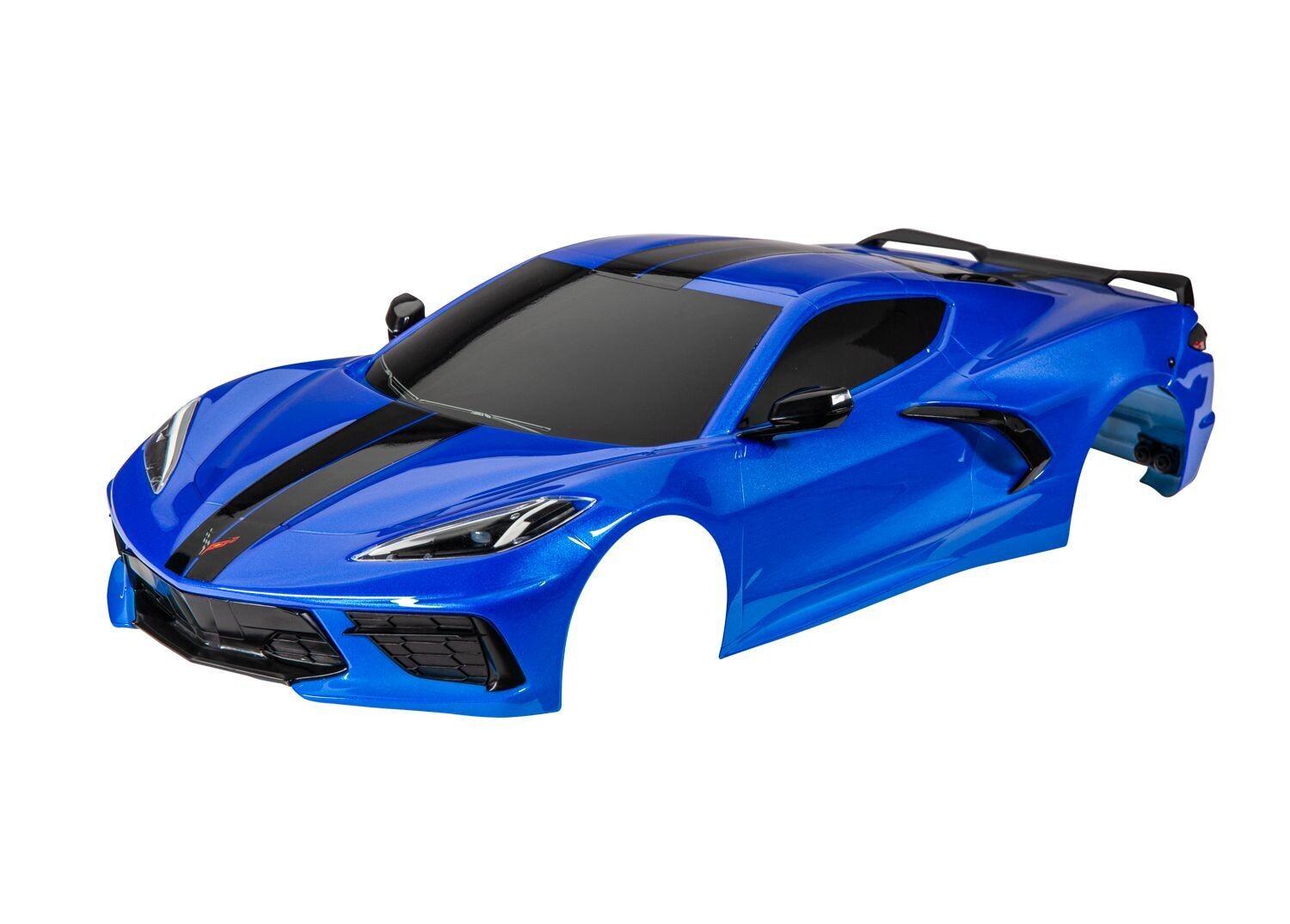 9311x Body, Chevrolet Corvette Stingray, complete (blue) (painted, decals applied) (includes side mirrors, spoiler, grilles, vents, &amp; clipless mounting)