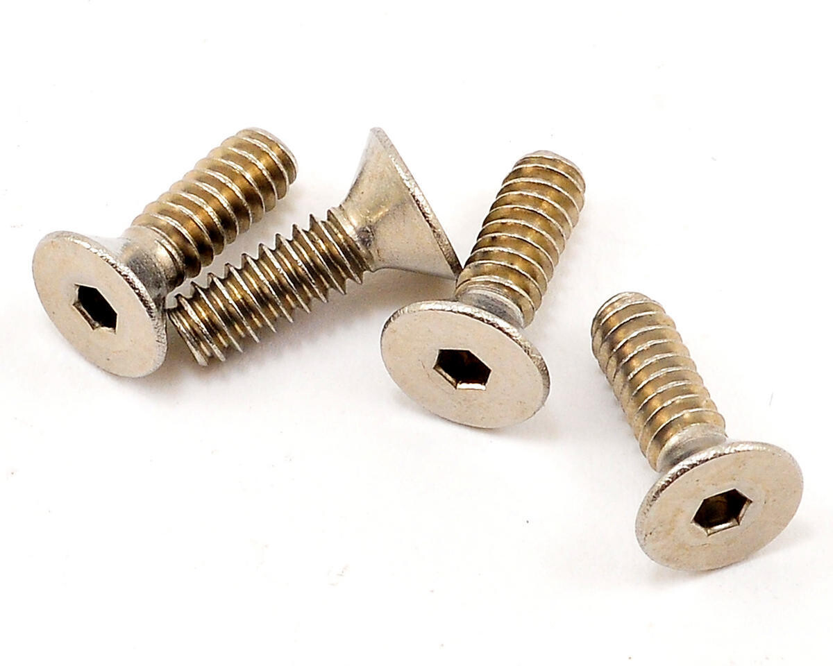 CLN1428 CRC 3/8x4-40 Stainless Steel Flat Head Screw (4)