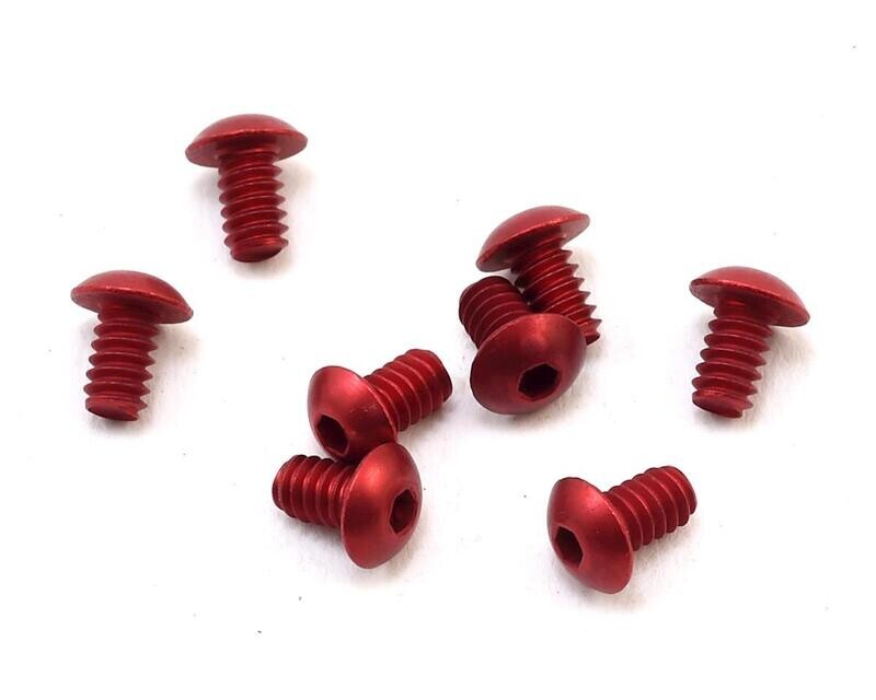 CLN14332 CRC 3/16x4-40 Aluminum Button Head Screw (8) (Red)