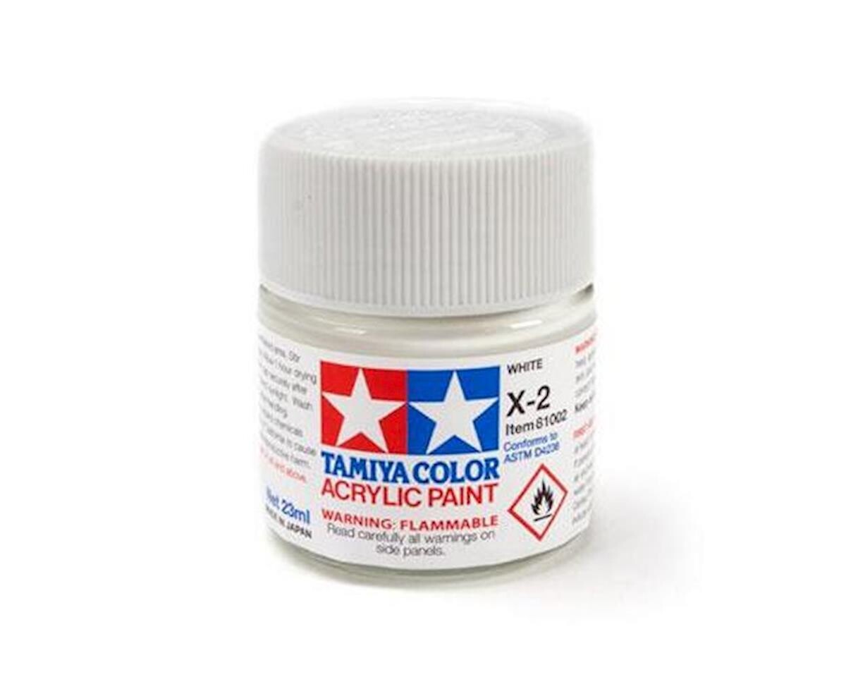 TAM81002 Tamiya X-2 White Gloss Finish Acrylic Paint (23ml)
