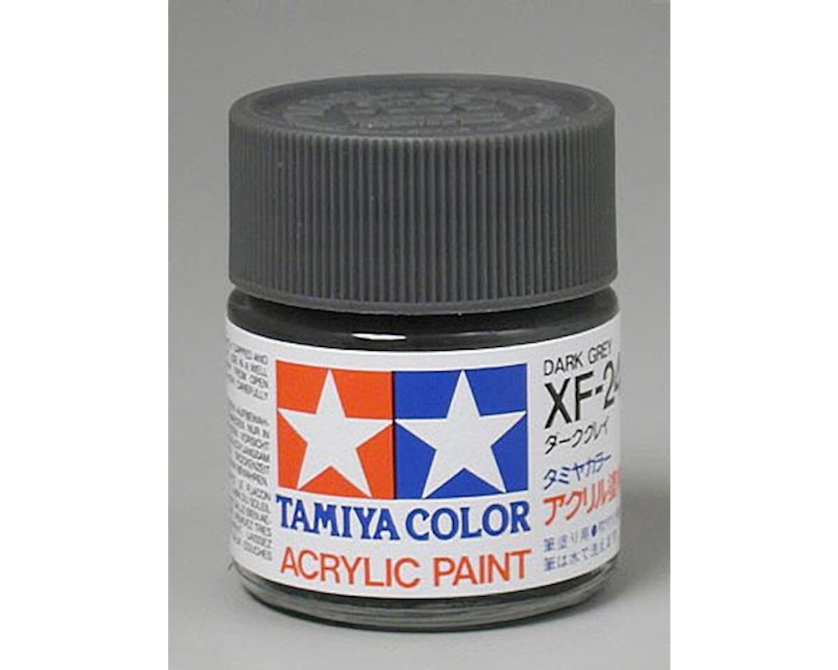 TAM81324 Tamiya XF-24 Flat Dark Grey Acrylic Paint (23ml)