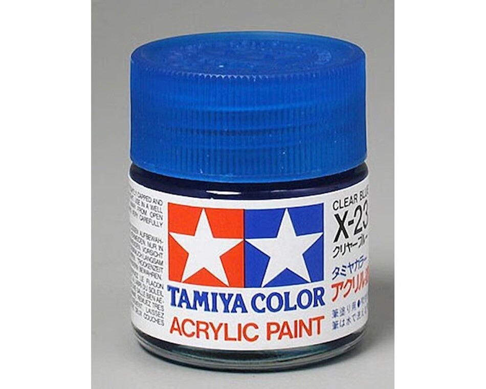 TAM81023 Tamiya X-23 Clear Blue Gloss Finish Acrylic Paint (23ml)