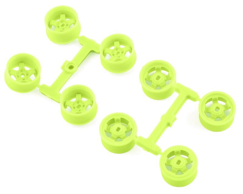 DSC-MI-20W1-FL DS Racing Kyosho Mini Z 11mm Wide Drift Rims (1/2/3/4 Offset) (Flu Lime)