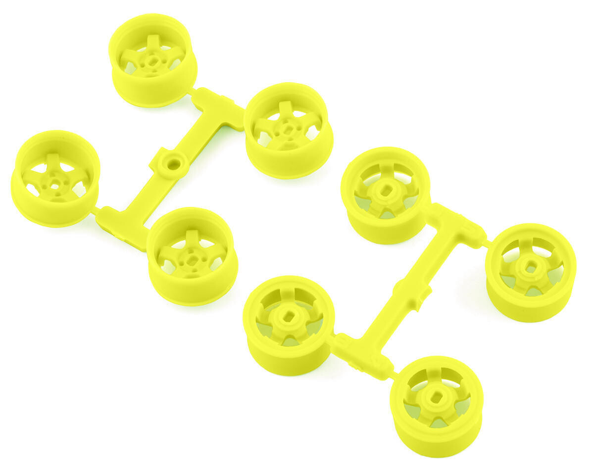 DSC-MI-20W1-FY DS Racing Kyosho Mini Z 11mm Wide Drift Rims (1/2/3/4 Offset) (Flu Yellow)