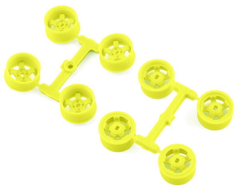 DSC-MI-20W1-FY DS Racing Kyosho Mini Z 11mm Wide Drift Rims (1/2/3/4 Offset) (Flu Yellow)