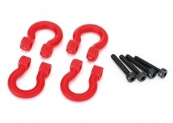 8234R Bumper D-rings, red (front or rear)/ 2.0x12 CS (4)