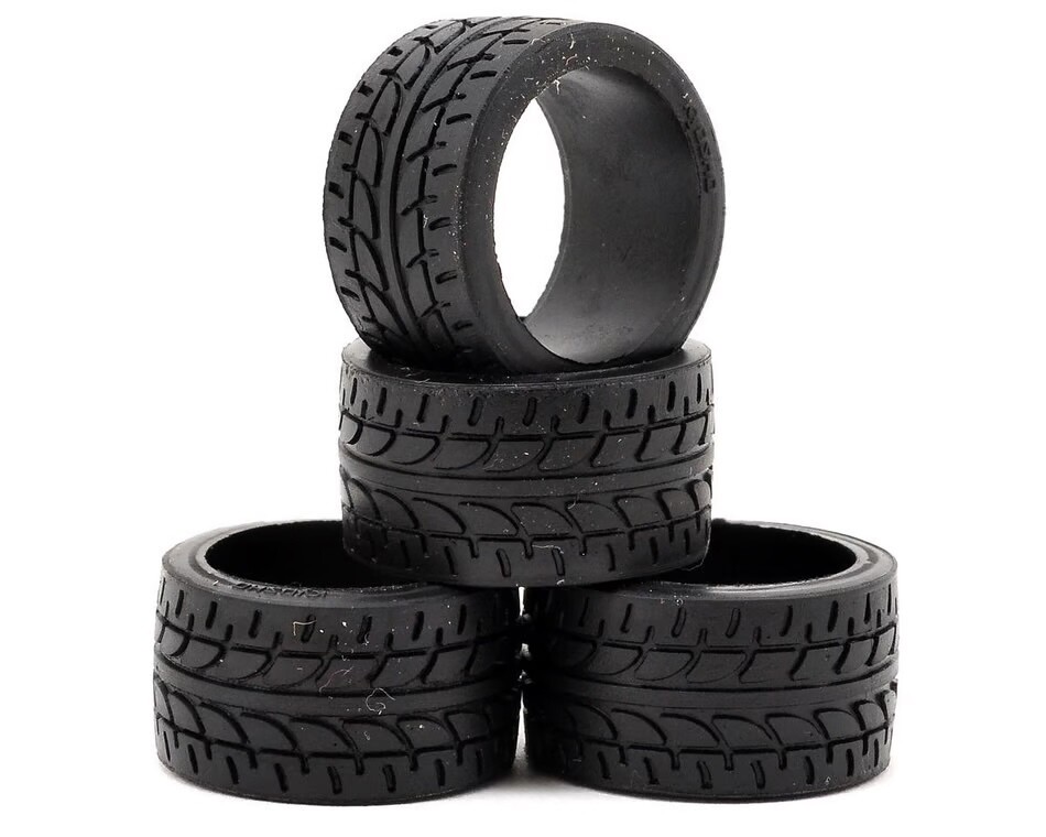 KYOMZW38-10 Kyosho Mini-Z 11mm Wide Racing Radial Tire (4) (10 Shore)