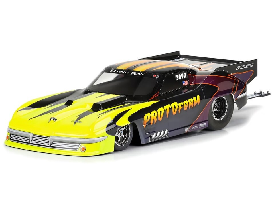 PRM1588-00 Protoform 1963 Chevrolet Corvette Stingray Pro Mod Drag Car Body (Clear)