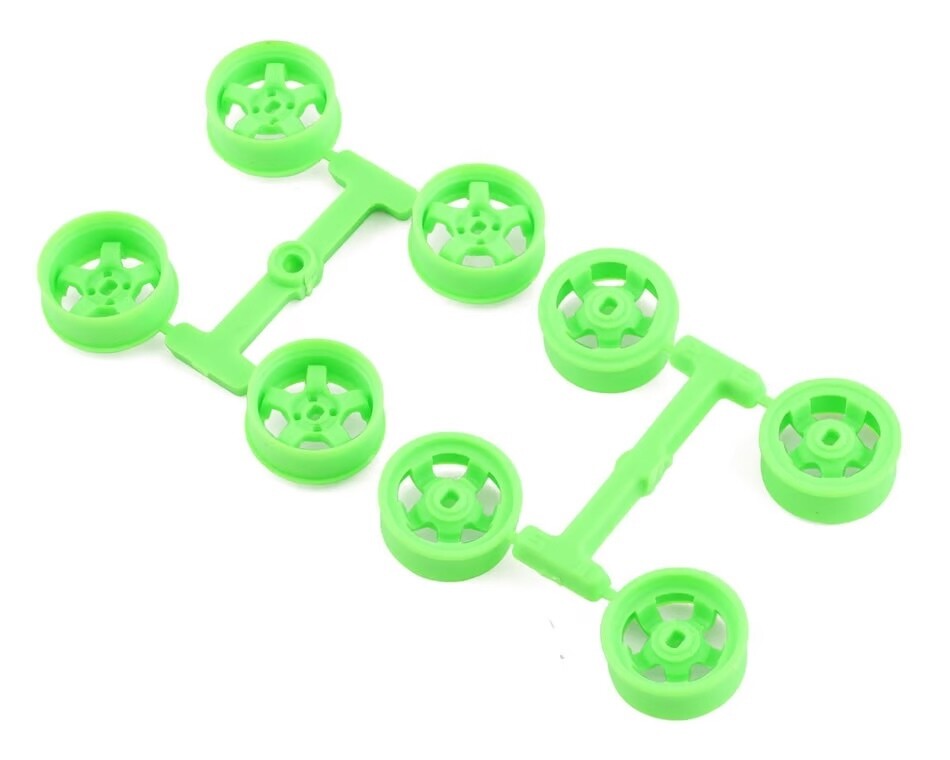 DSC-MI-20N1-FG DS Racing Kyosho Mini Z 8.5mm Narrow Drift Rims (1/2/3/4 Offset) (Flu Green)