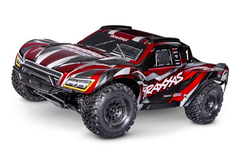 102076-4-RED Maxx Slash: 6s Brushless Short Course Truck. Ready-To-Race® with TQi™ 2.4 GHz radio system with Traxxas Stability Management® and VXL-6s ESC