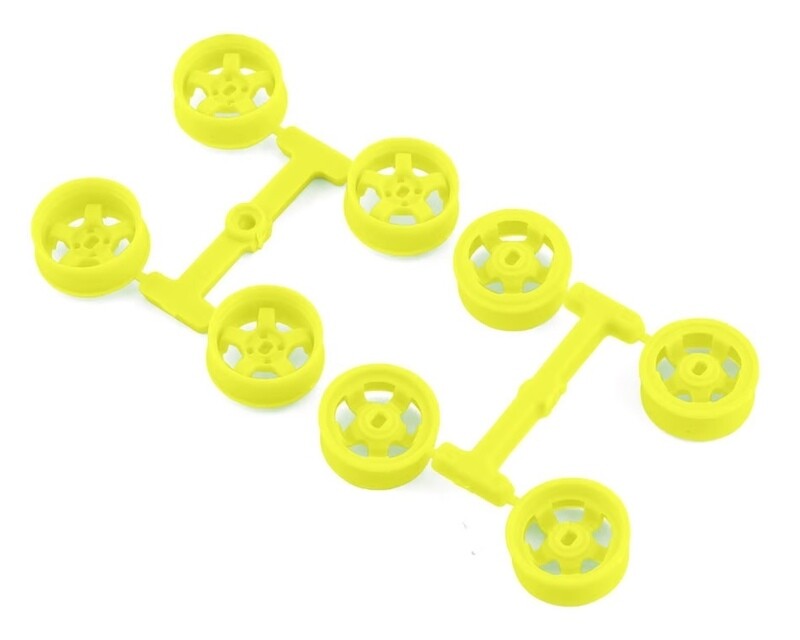 DSC-MI-20N1-FY DS Racing Kyosho Mini Z 8.5mm Narrow Drift Rims (1/2/3/4 Offset) (Flu Yellow)