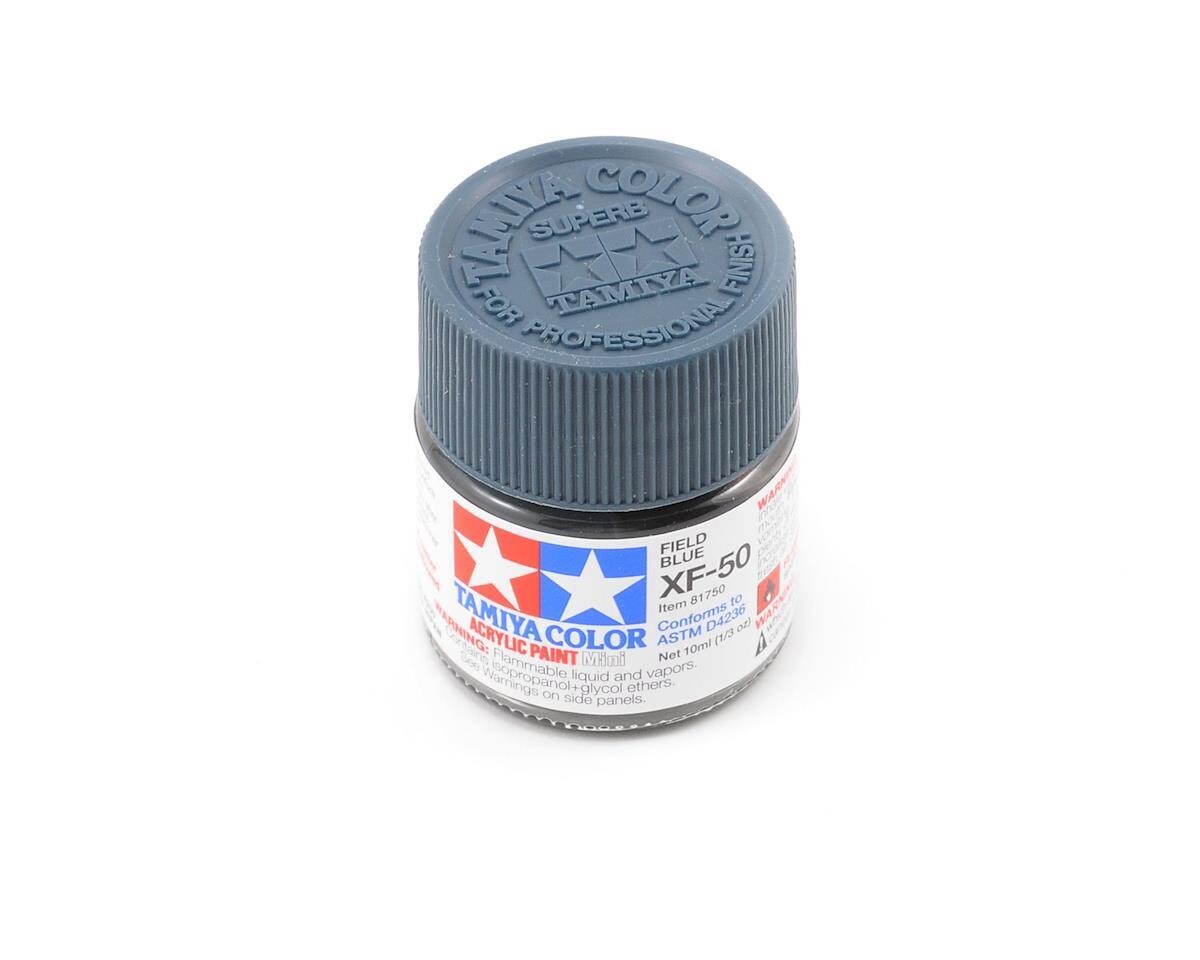 TAM81750 Tamiya XF-50 Flat Field Blue Acrylic Paint (10ml)